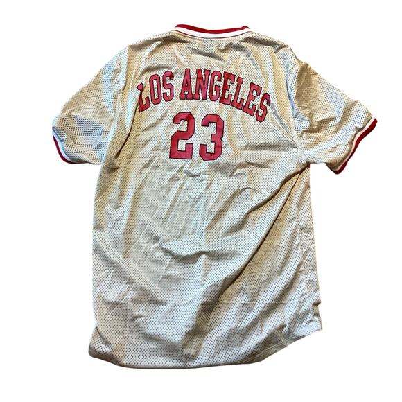 NWOT SHEIN Men Letter Graphic Striped Trim Mesh Shirt - Picture 4 of 4